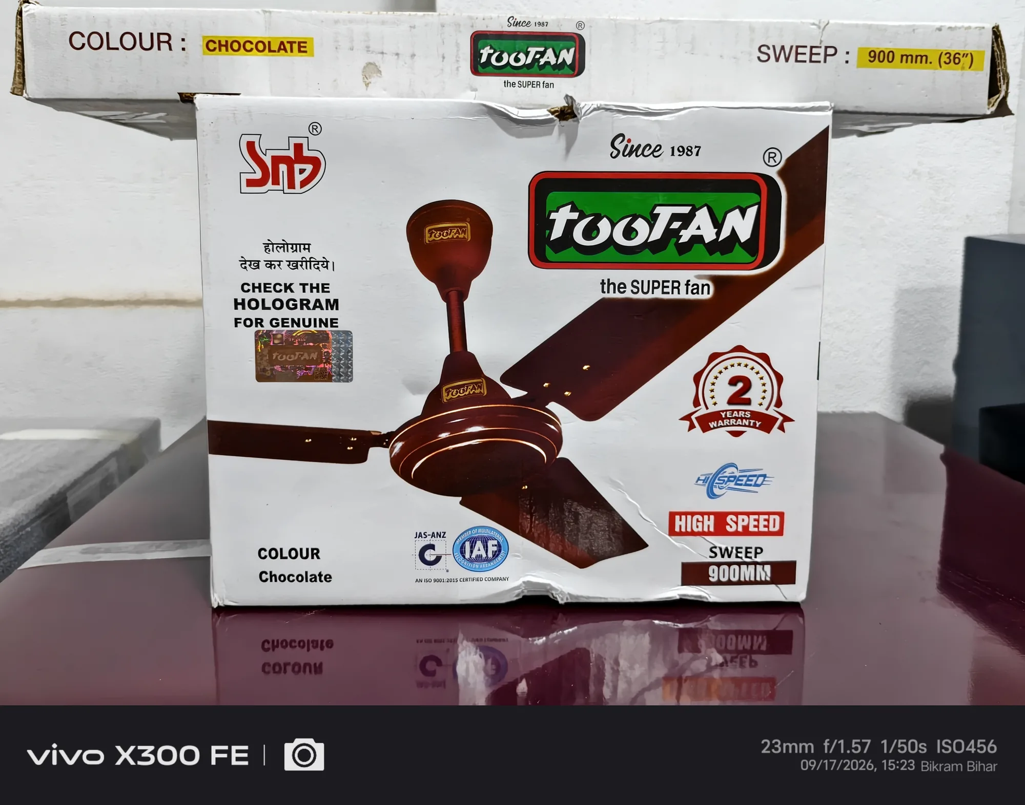 900mm Celling Fan Toofan