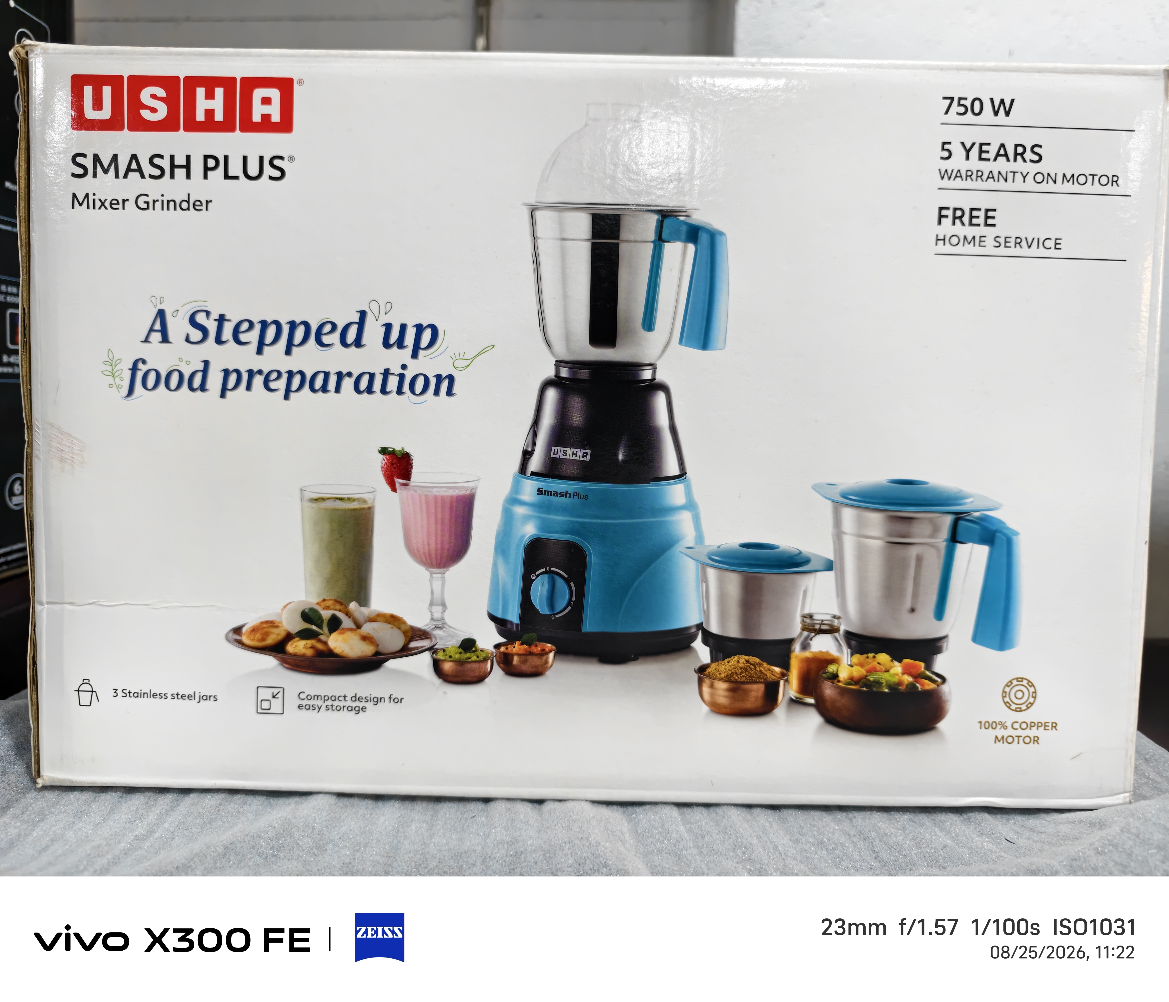 USHA 3771 750W Mixer Grinder
